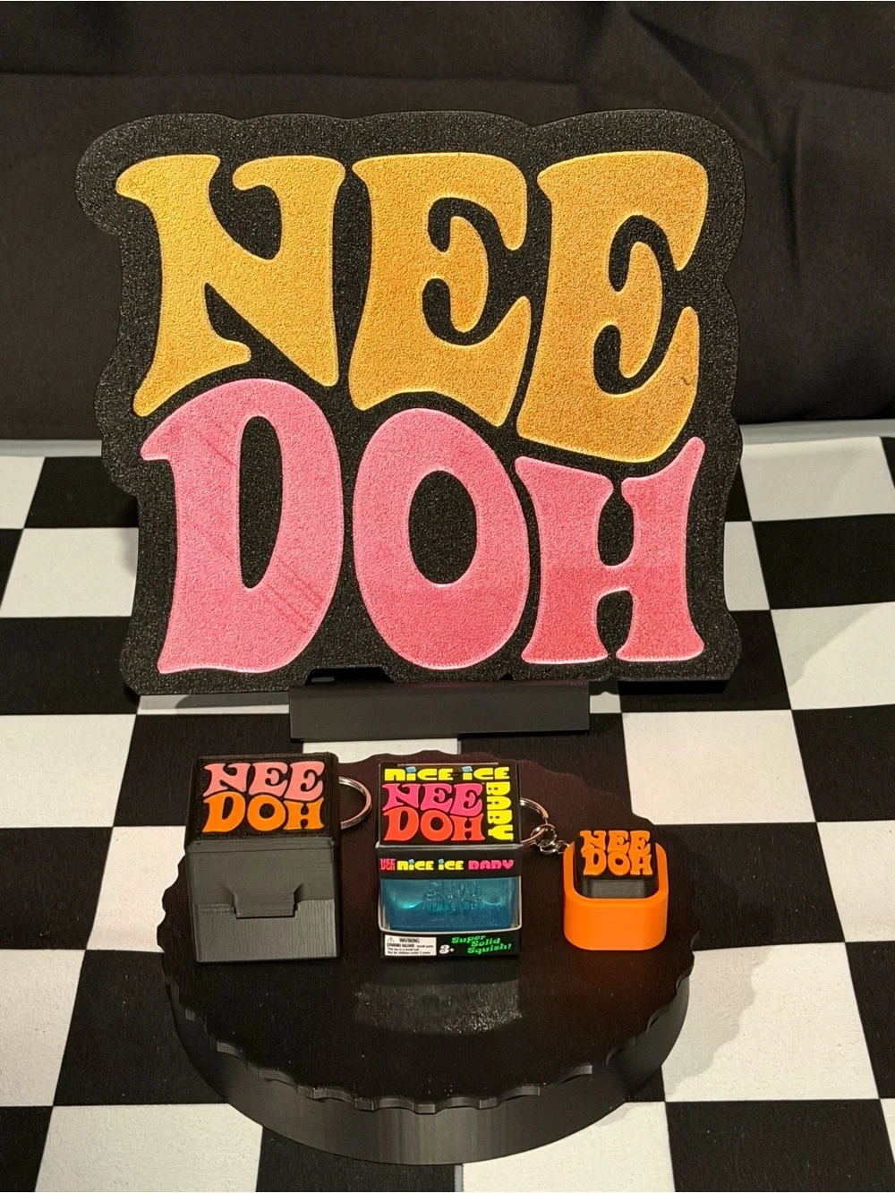 NeeDoh Nice Ice Baby / 3D printed Case & Fidget Clicker, Pick Your Colors